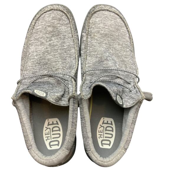 Hey Dude Wally Sport Knit Charcoal Men’s Slip On Shoes Size 13 Lightweight main image 3